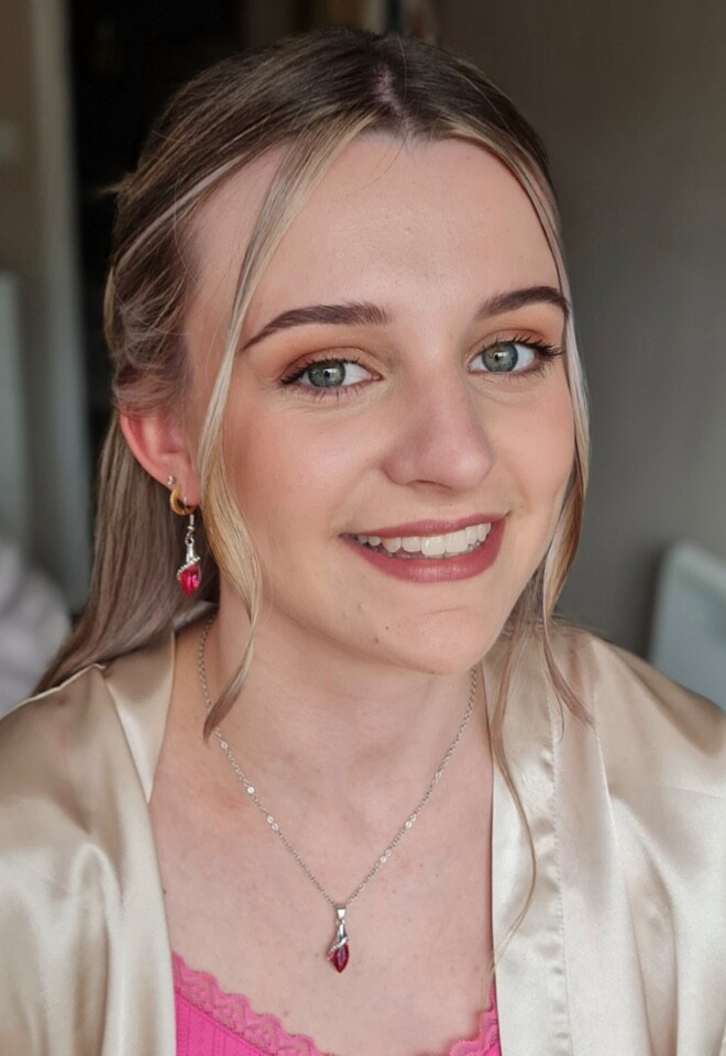 Bridesmaid hair and makeup