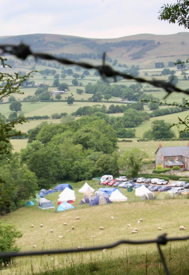 Festival wedding overflow into camping field
