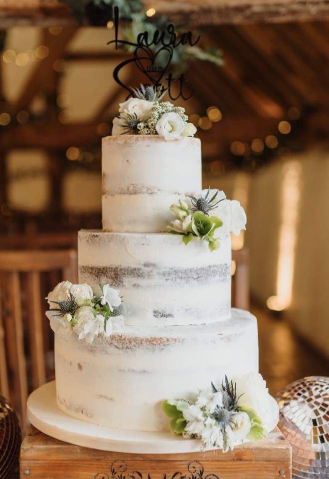 Semi Naked wedding cake