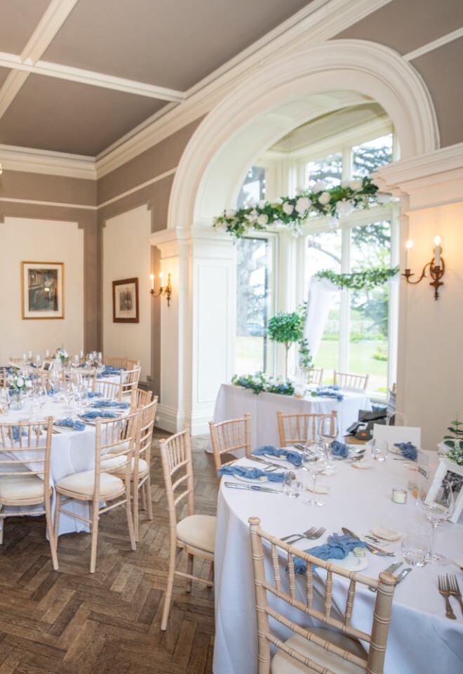 Something Blue! Wedding Breakfast at Glewstone Court