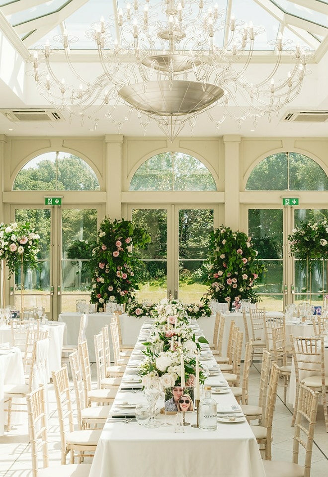 Orangery wedding at Clevedon Hall