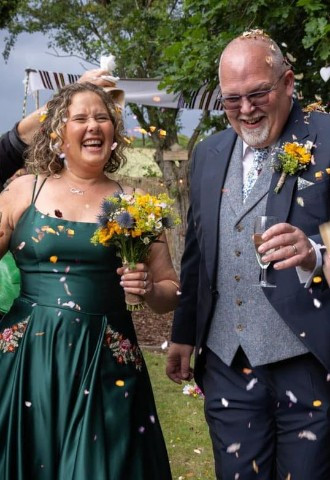 A and Js wedding in July 2022