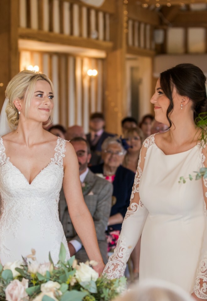 Ceremony in the Barn at Vaulty Manor