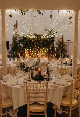 Wedding Reception Set Up at Kings Chapel Wedding Venue Amersham Buckinghamshire