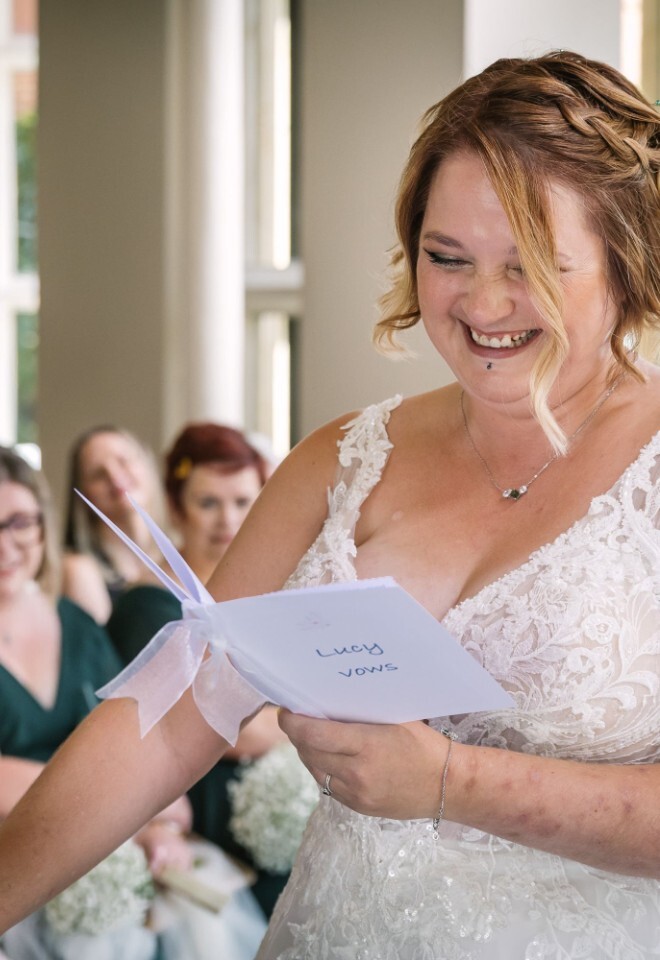 reading personalised vows