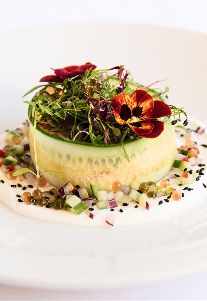 Harper Kitchens starter wedding breakfast dish