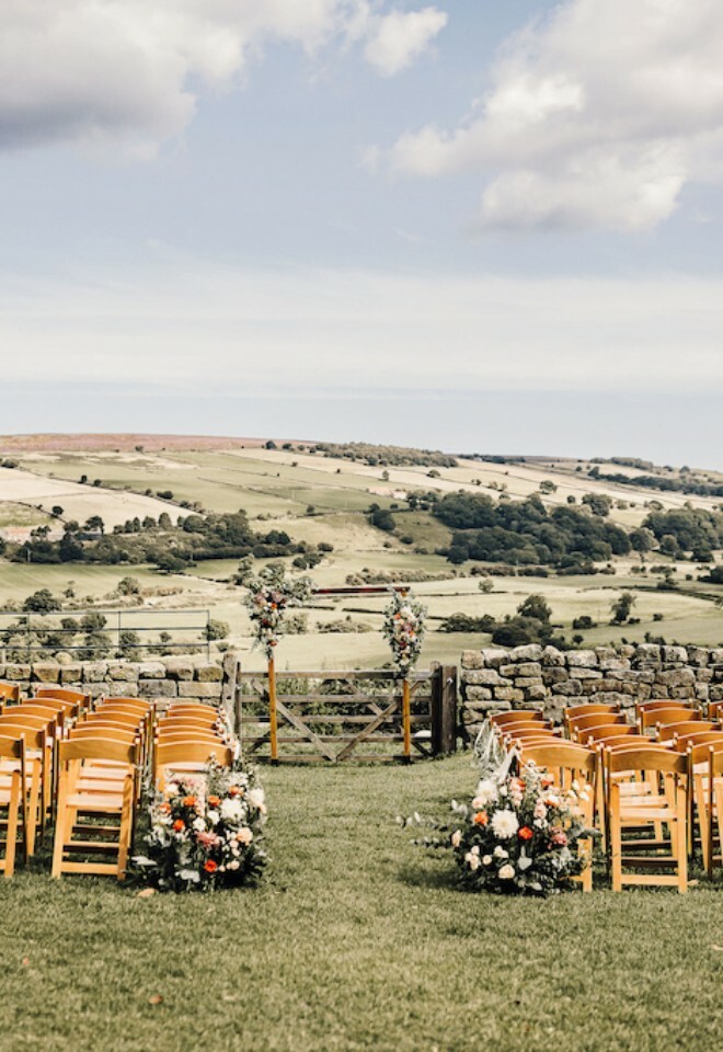 Outdoor ceremony set up