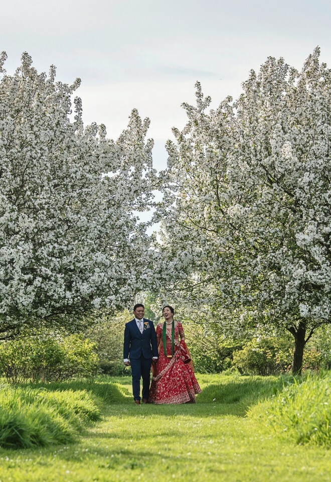 May Wedding in the Blossoming Woodland, Asian Wedding