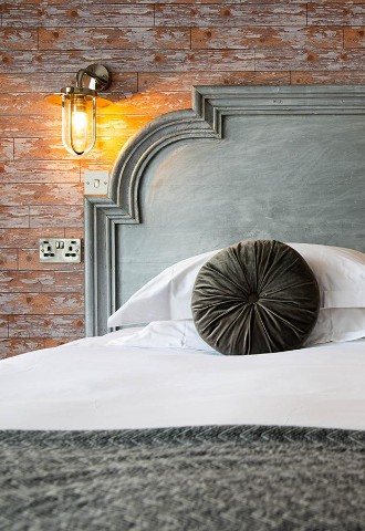 Chic bedroom at The Elephant Hotel - a wedding venue in Berkshire