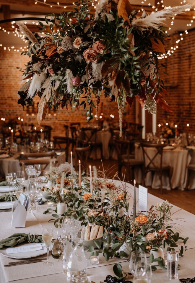 Castle Barn Tablescape at Wasing Park