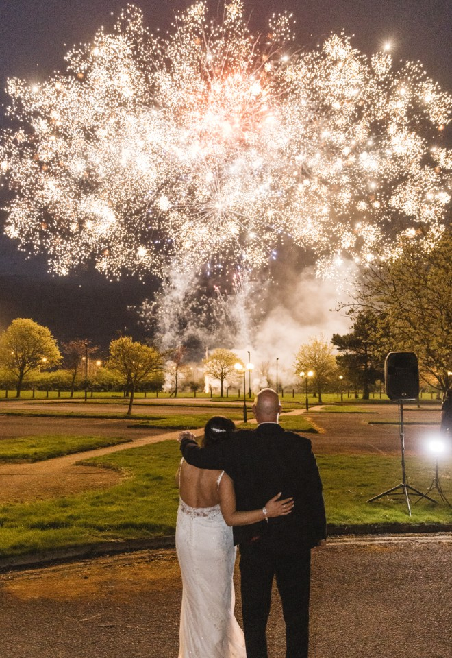Wedding fireworks display