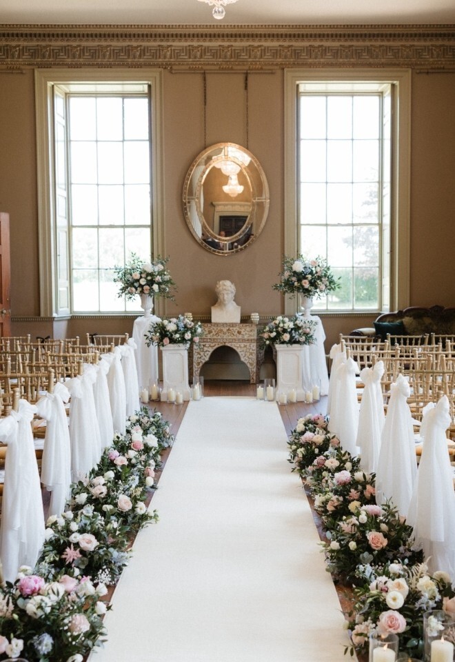 The Great Hall - our ceremony space at Howsham Hall