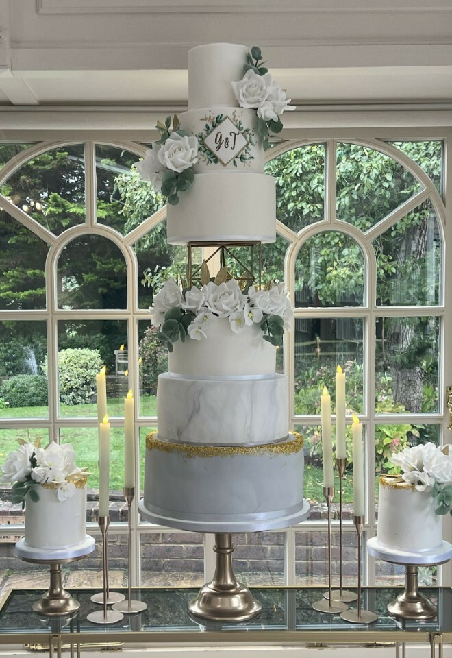 Luxury Wedding Cake with sugar flowers
