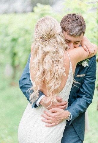 boho bridal hairstyle essex