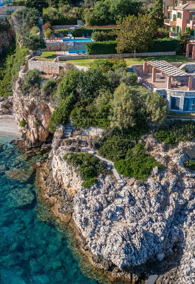 Villa Brio waterfront wedding venue in Kefalonia overlooking the Ionian Sea