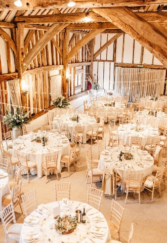 Wedding Breakfast set up - Fitzleroi Barn