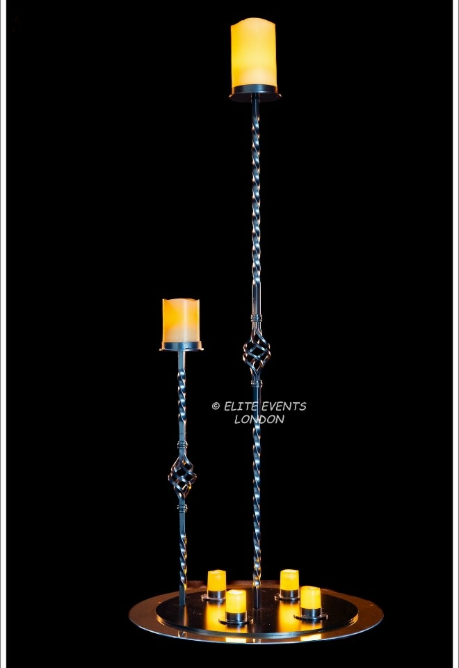 Candelabra with pillar candles for your wedding