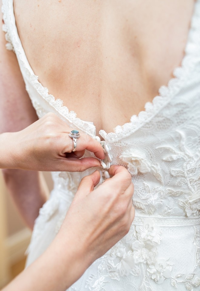 bespoke wedding dress multi-layered tulle and lace skirt from Rachel Lamb Design Ely
