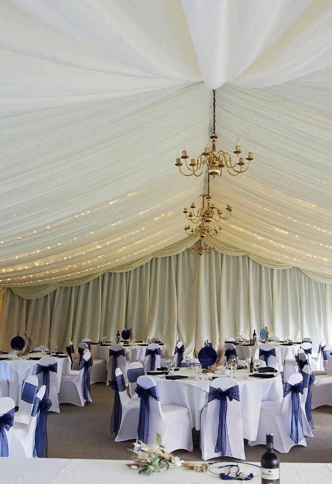 marquee wedding reception at Hungarian hall estate. 