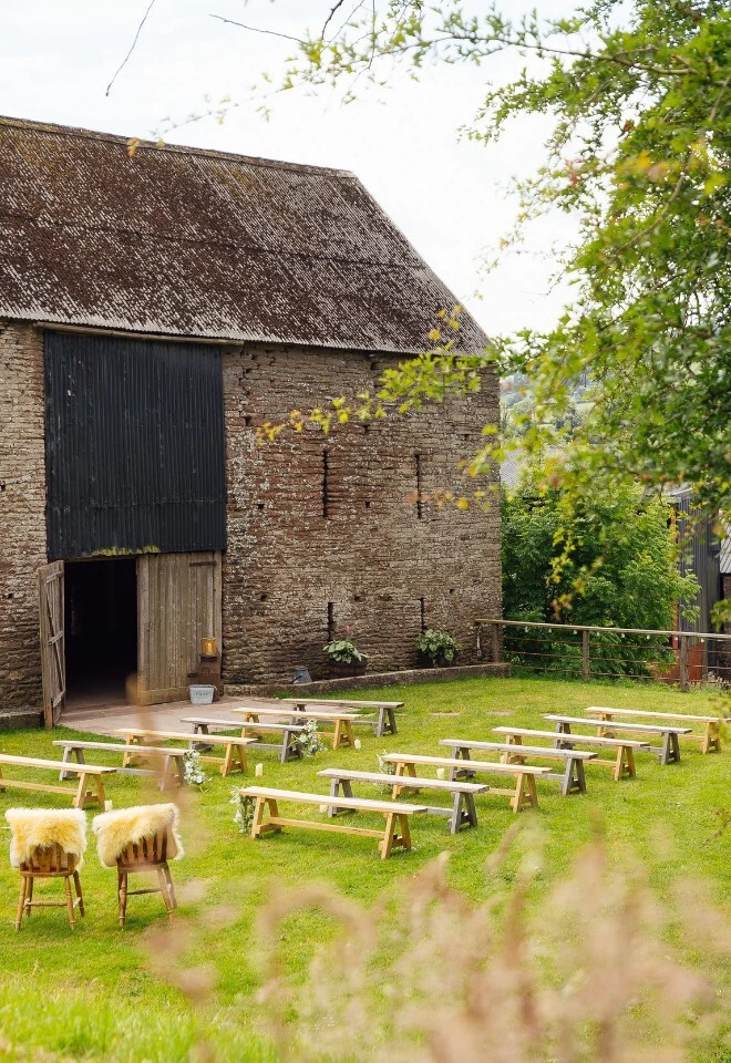 Outside Wedding at The Dragons Gate Wedding Venue