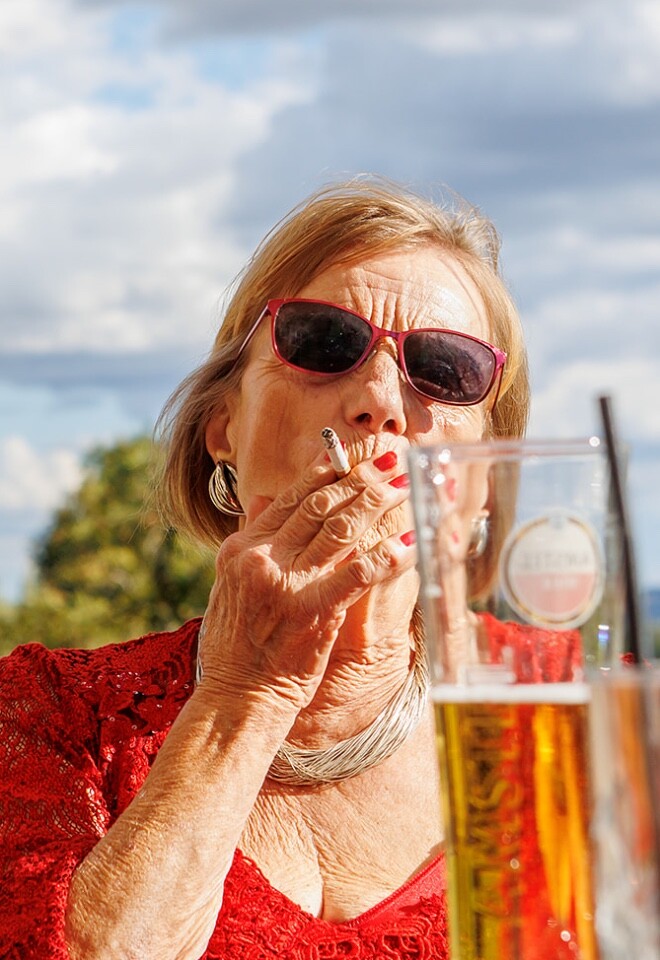 grandma smoking