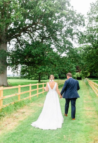 Bride & groom at Midelney Manor