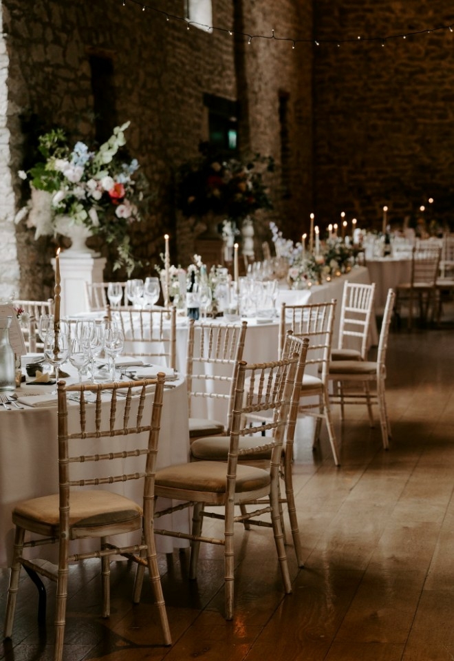 Tythe Barn Wedding Breakfast Decoration