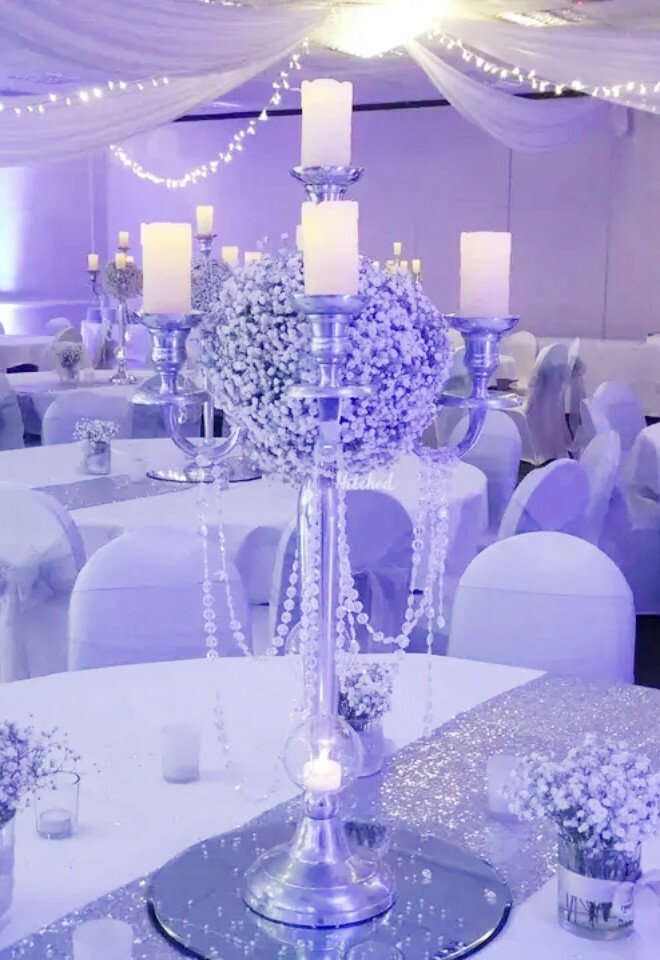 Wedding breakfast set up in Runcorn