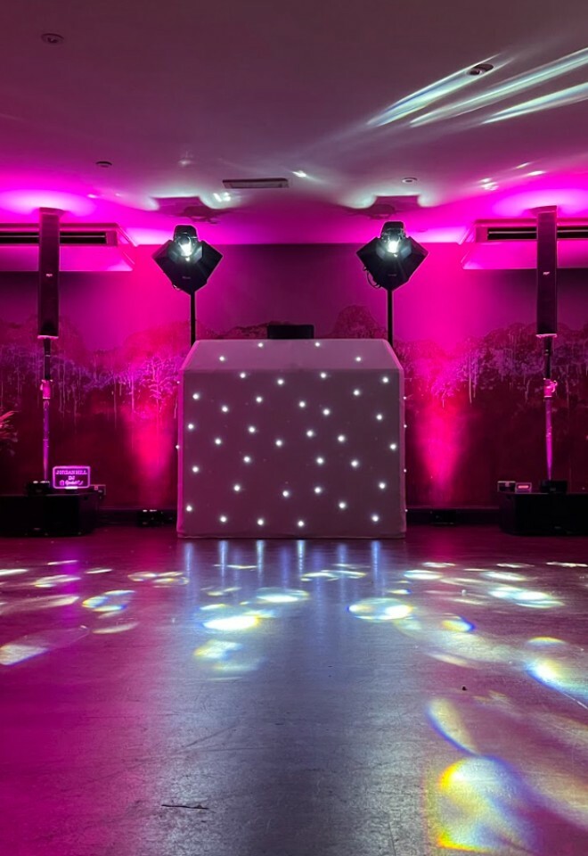 Dance floor with DJ booth