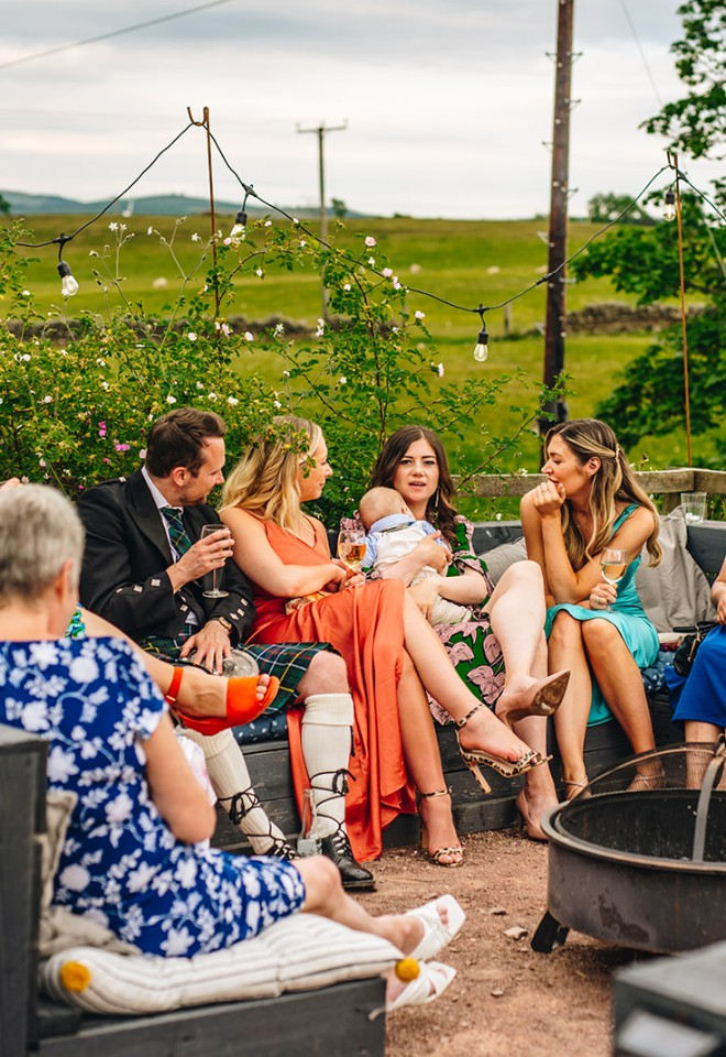 The fire pits over looking the surrounding the countryside.  Photo by Paul Budzinski