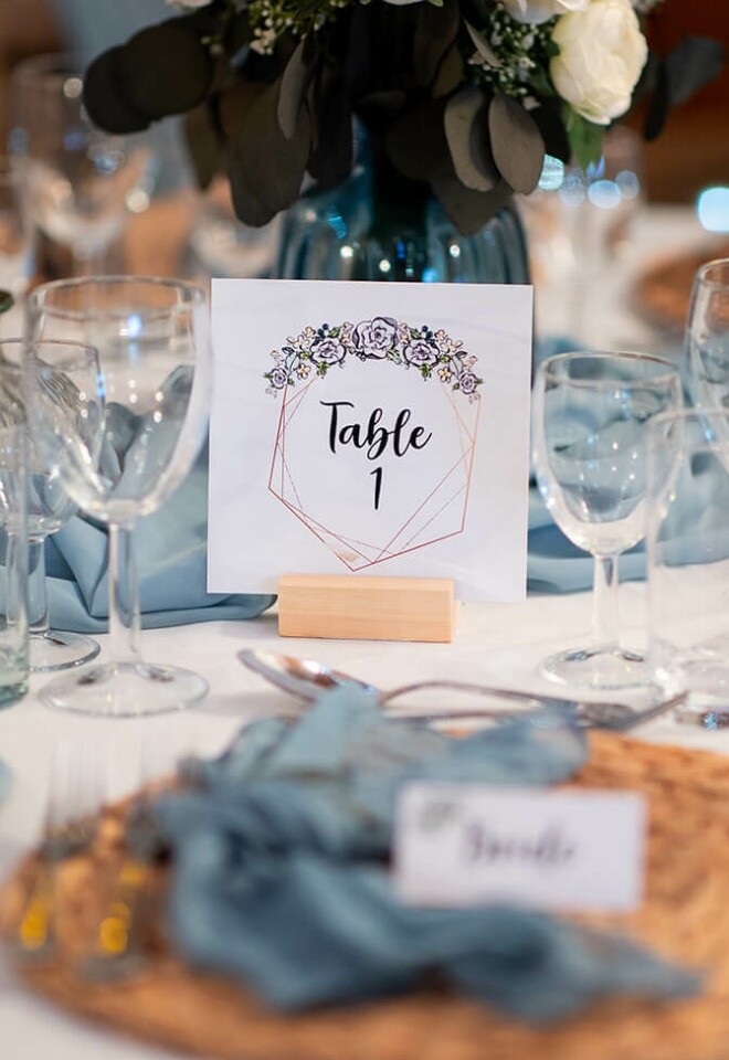 Venue styling and table decor by AJ Events