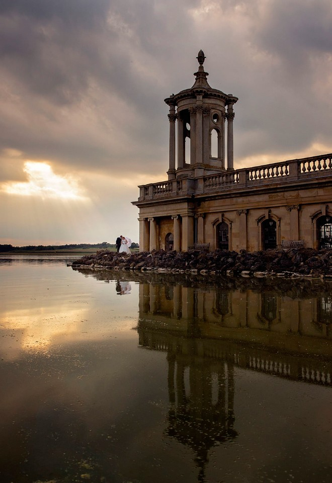 Rutland Water at sunset