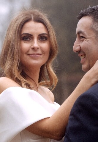 bride and groom portrait
