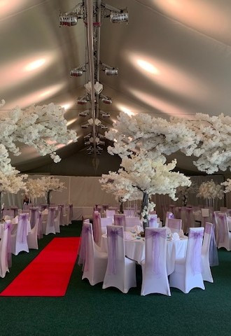 Large wedding in marquee