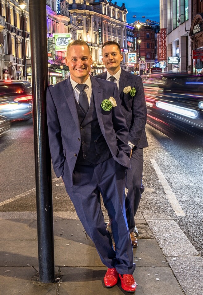 Gay wedding central London with 2 grooms