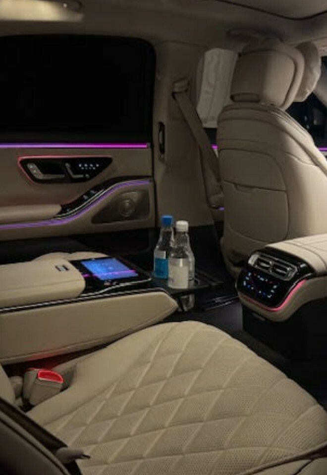 Interior NEW Luxury S Class Mercedes Wedding Car