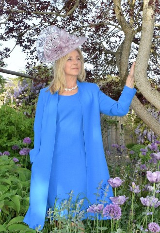 Blue dress & jacket for weddings in Yorkshire made to measure
