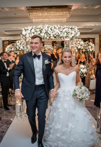 Bride and Groom after ceremony at The Biltmore