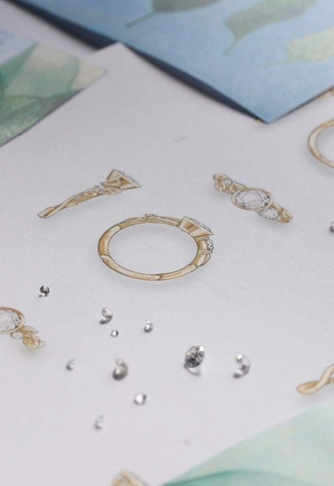 Inspiration and Designs for a nature inspired engagement ring