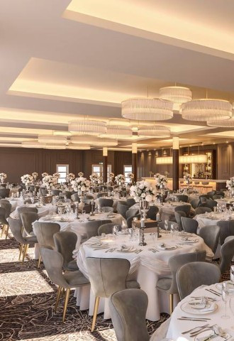 Wedding dining layout at The Grand Hotel