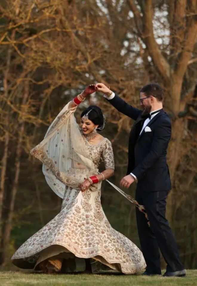 Asian wedding at Burnham beeches wedding venue