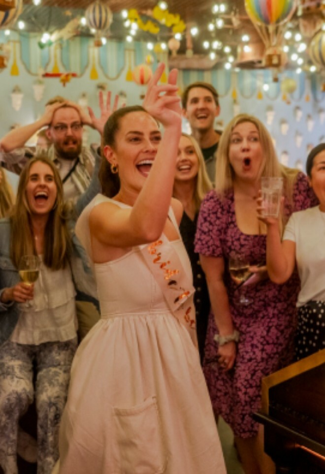 Hen Party playing darts at The Flight Club in Oxford, Oxfordshire 