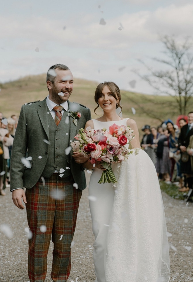 Bride and Groom Confetti Castle  Wedding