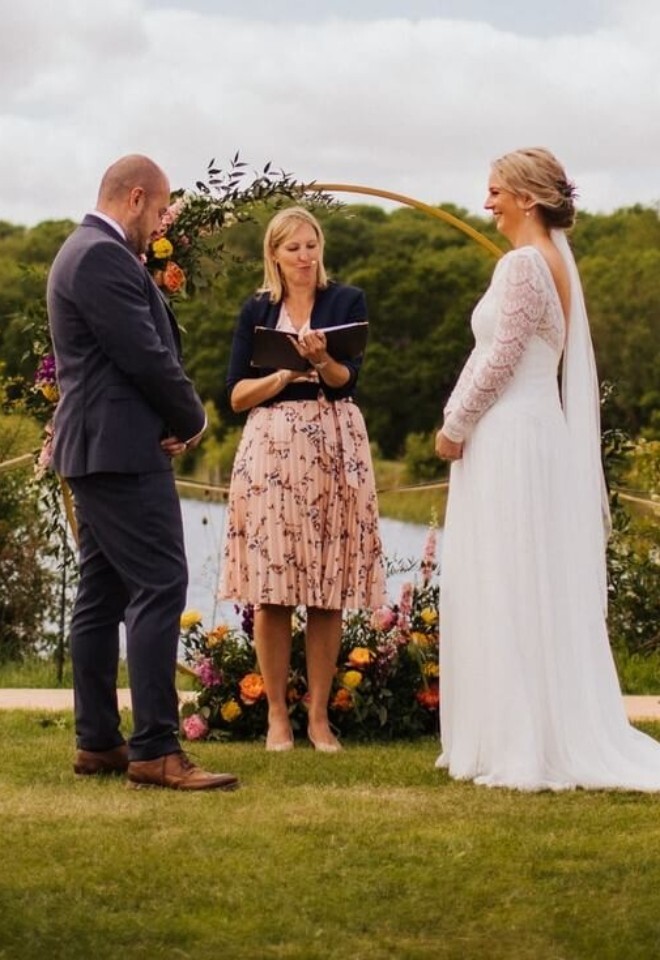 Outdoor wedding ceremony