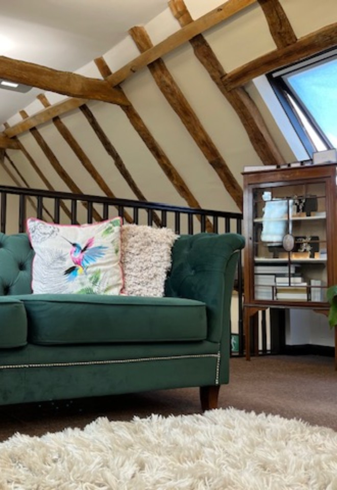 Sofa at Broomvale Bridal Barns