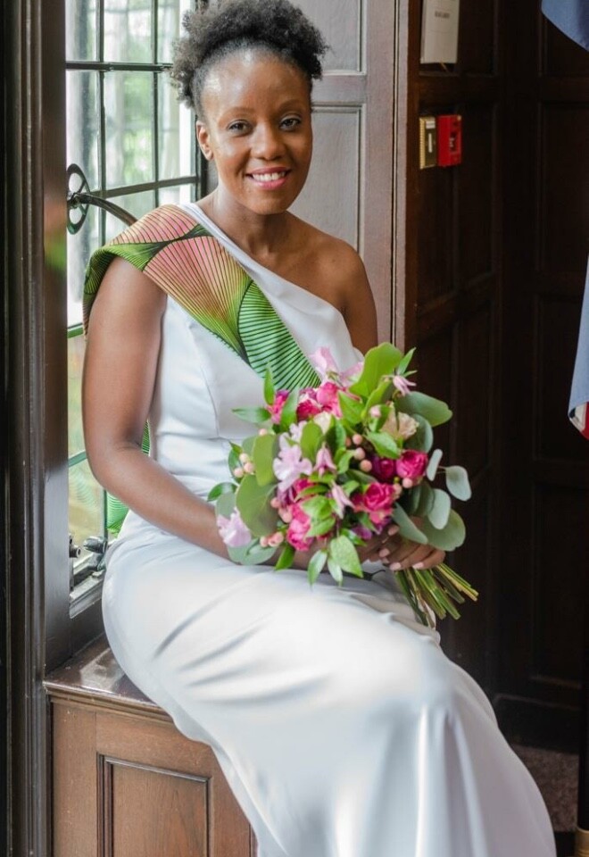 Beautiful Pink and Tropical bridal bouquet
