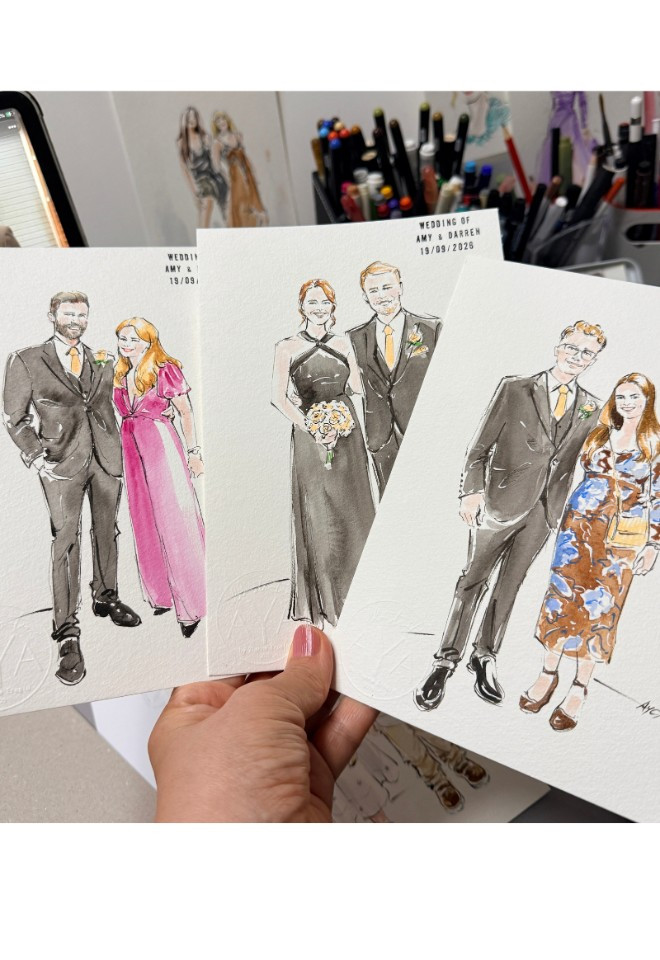 ILLUSTRATIONS CREATED AFTER THE WEDDING