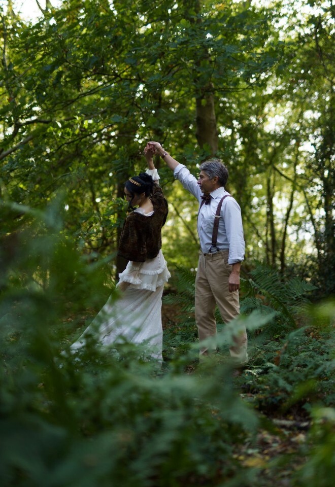 Dancing under the trees