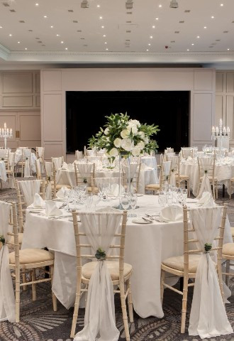 Wedding reception in The Pendle Suite at The Dunkenhalgh Hotel & Spa
