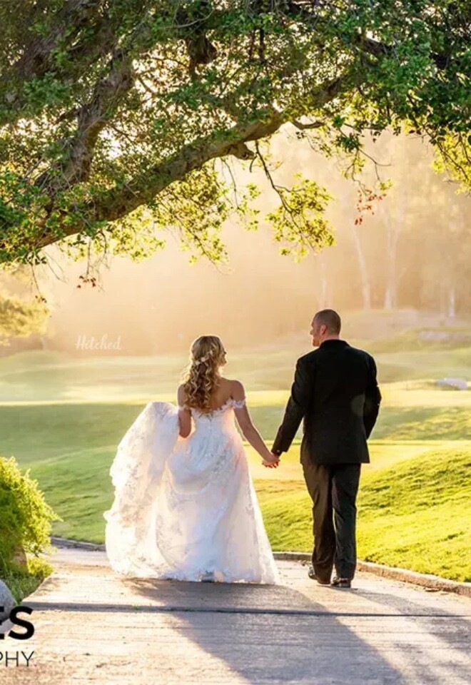 Bride & Groom Walking 